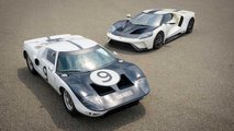 2022 فورد جي تي هيريتيج الطبعة و 1964 GT النموذج الأولي أعلاه