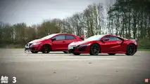 Honda NSX vs Honda Civic Type R
