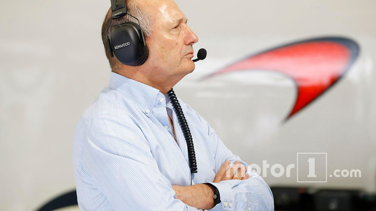 Ron Dennis, McLaren Executive Chairman in the garage