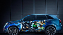 Justice League-themed Kia Sorento for 2013 San Diego Comic-Con 18.07.2013