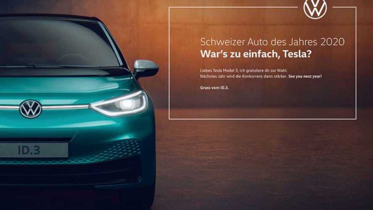 Tesla göndermeli Volkswagen ID.3 reklamı