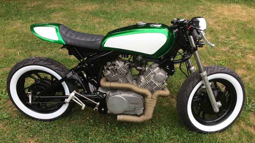 Shed-Built Virago Cafe Racer is a Vision in Green