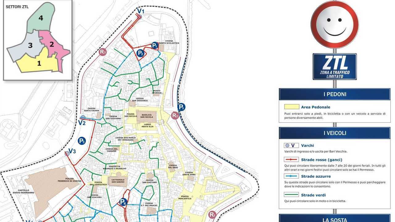 Auto elettriche a Bari, accesso ZTL, strisce blu e altre agevolazioni