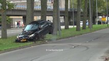Mercedes-AMG C63 Sedan crashes in Rotterdam