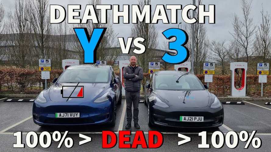 UK: Tesla Model 3 and Model Y driven from full battery until they run out