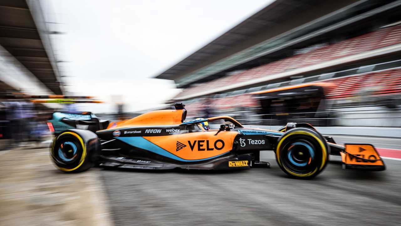 Lando Norris at Barcelona February testing 2022