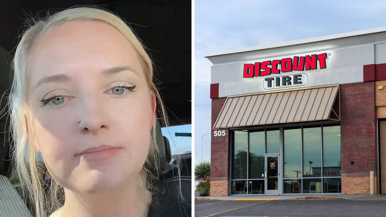 She bought a new car 6 months ago. Discount Tire refuses to replace a tire—or let her leave