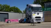 Mercedes-Benz eActros 600 side impact crash test