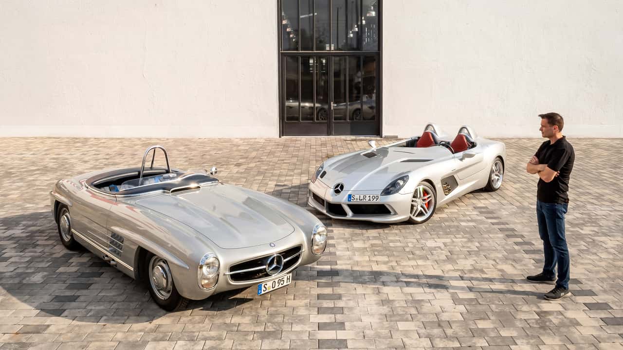 Mercedes-Benz Classic 300 SLS e SLR Stirling Moss nella prova su strada