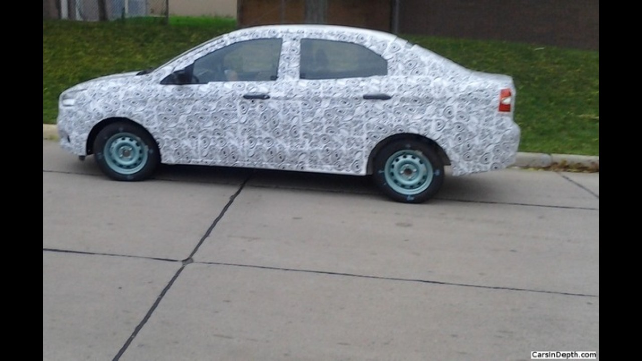 Flagra: novo Ford Ka Sedan aparece pela primeira vez