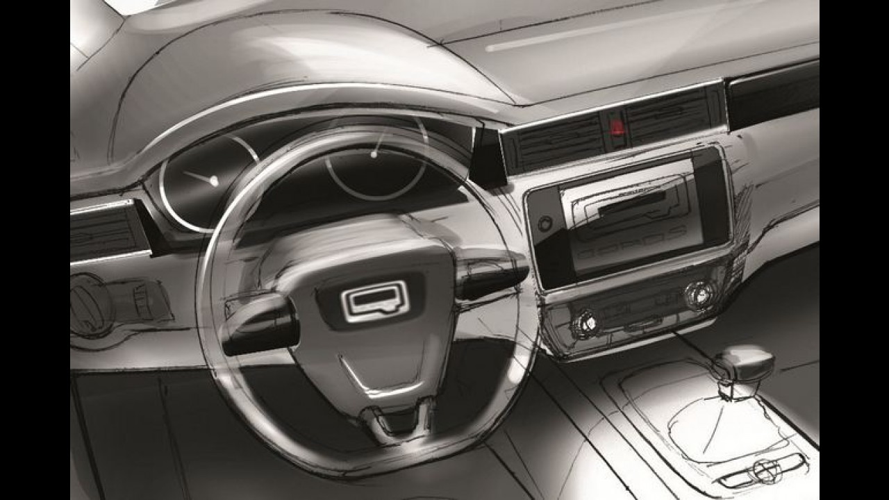 Chery mostra primeiro esboço do futuro lançamento da marca de luxo Qoros
