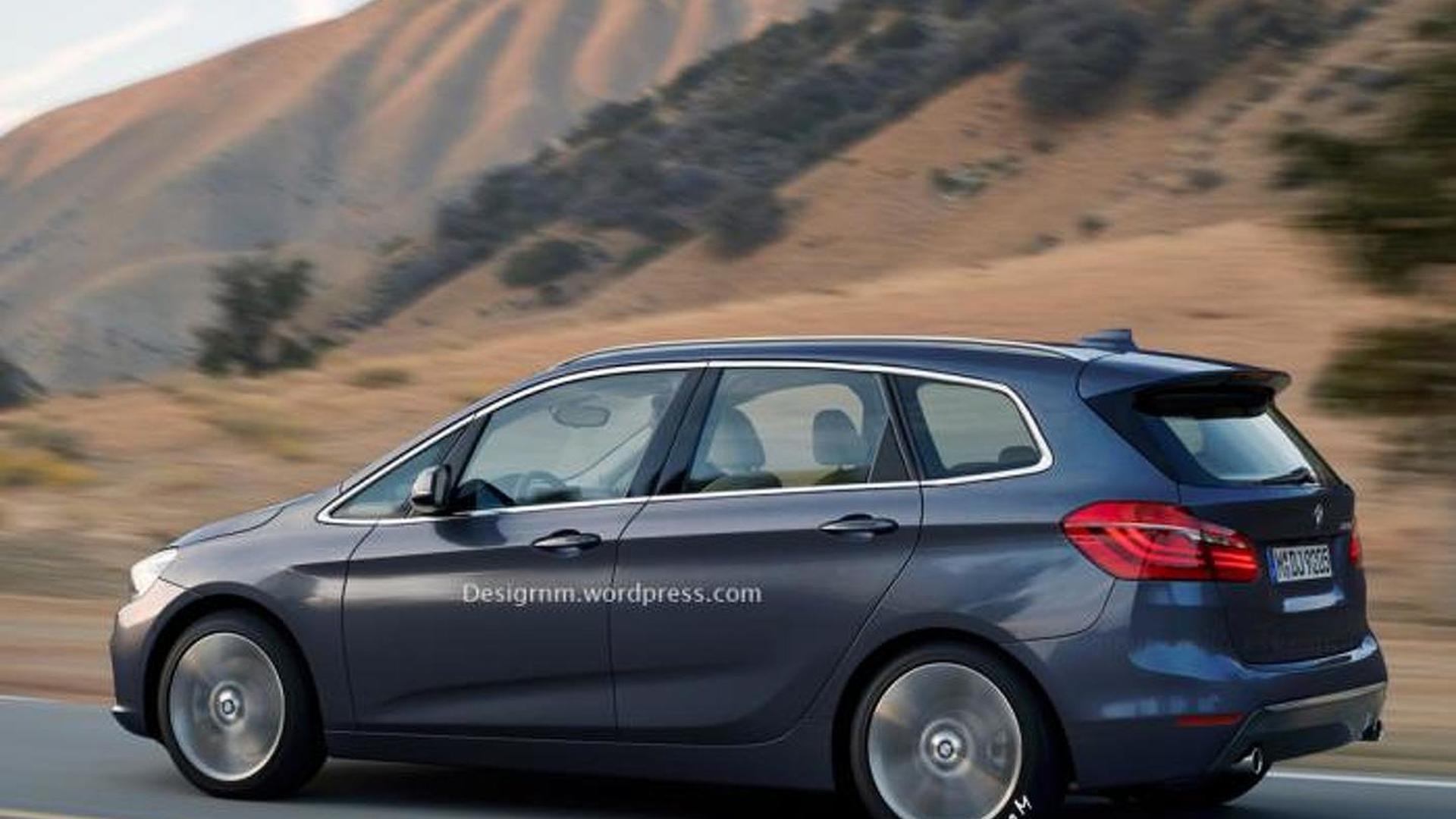 Bmw 2 Series Active Tourer Seven Seater Rendered