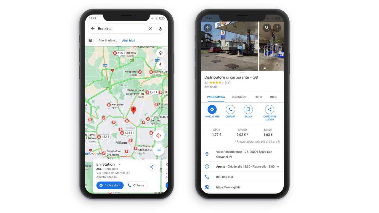Immagine benzinai Google Maps