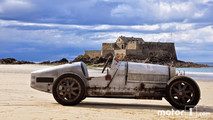 Mit dem Bugatti Type 35 (1925) in Saint Malo (Frankreich)