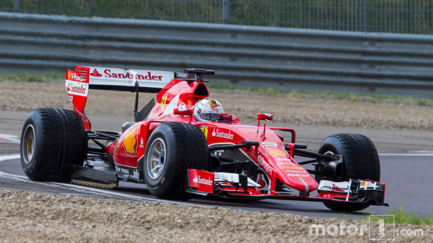 Sebastian Vettel, Ferrari tests the 2017 spec Pirelli