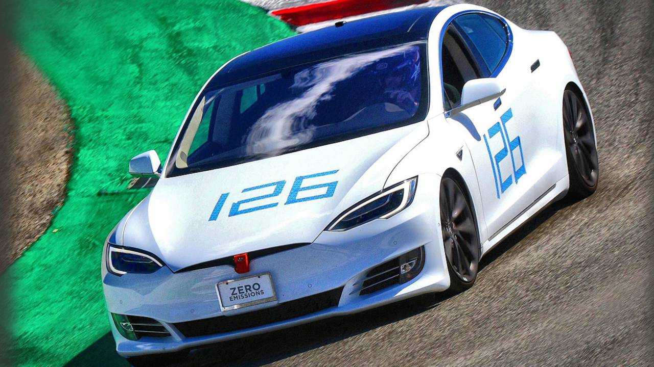 Tesla Model S at Laguna Seca circuit