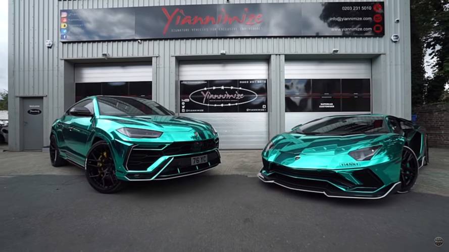 Turquoise Chrome Lamborghini Urus