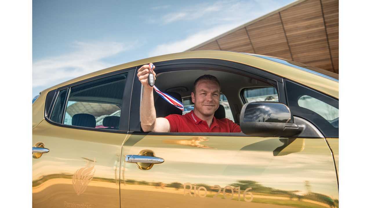 Sir Chris Hoy unveils golden LEAF giveaway for Nissan’s sponsored athletes winning gold in Rio