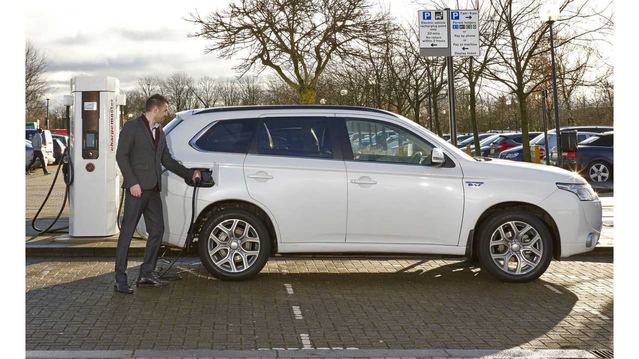 Mitsubishi Outlander PHEV charging in UK