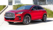 2022 Infiniti QX55 Three Quarters White Building
