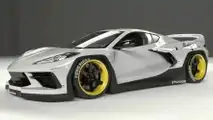 Chevy Corvette C8 with Pandem body kit