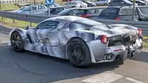 2022 Ferrari Hypercar Test Mule Rear Spy Photo