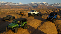 Moparized Jeep and Ram vehicles at the 2010 44th annual Easter Jeep Safari in Moab, Utah, 01.04.2010