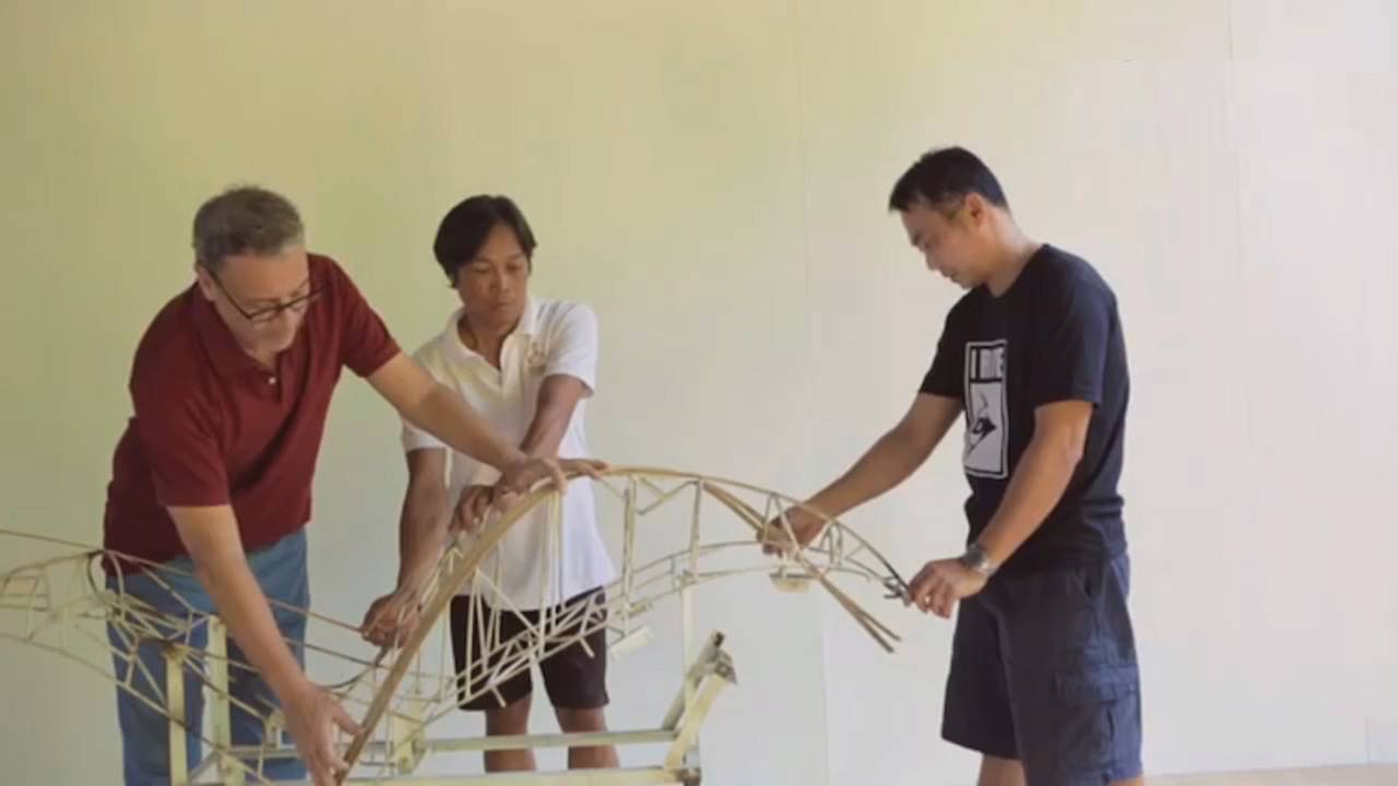 The Green Falcon's internal bamboo structure