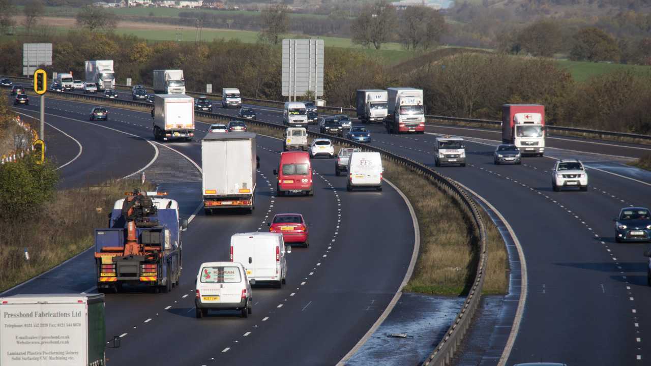 M1 motorway near Chesterfield Derbyshire UK