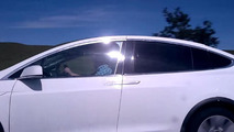 2016 Tesla Model X screenshot from spy video