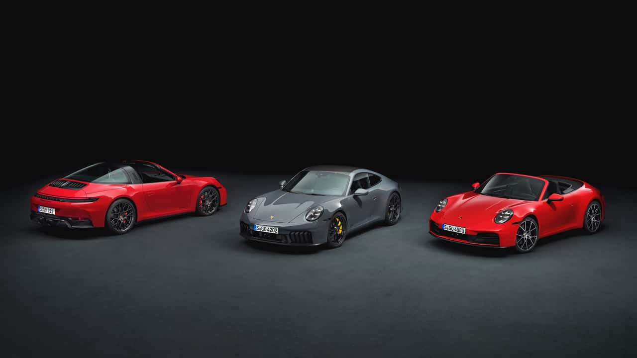 Porsche 911 Carrera GTS (2024), 911 Carrera Cabriolet  (2024) ve 911 Targa 4 GTS (2024)
