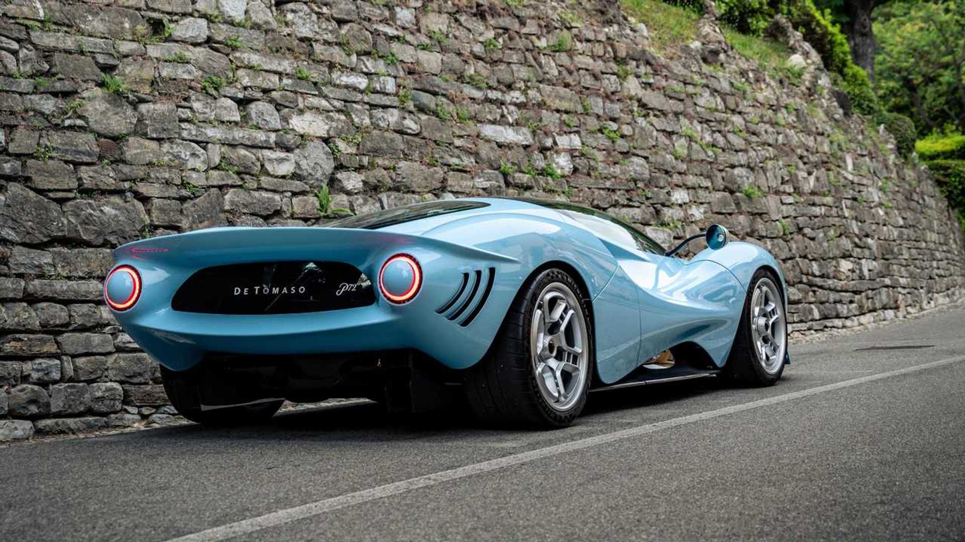 De Tomaso P72 Wows At Lake Como With Baby Blue Paint