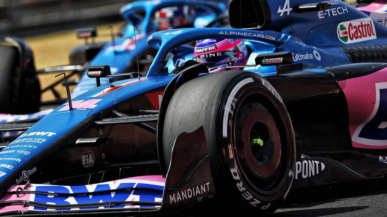 Fernando Alonso and Esteban Ocon at Hungarian GP 2022