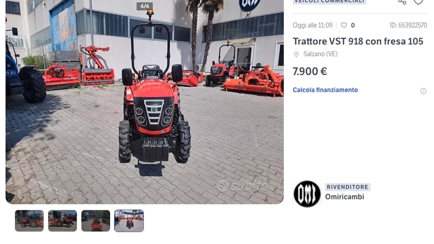 Come vendere un trattore su Subito: annuncio, foto e prezzo