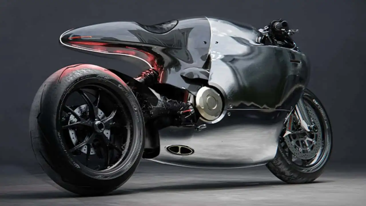 Vue 3/4 arrière de la Ducati 821 (Source : Ride Apart)