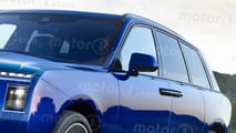 Rolls-Royce SUV elettrico (2027), il render di Motor1.com