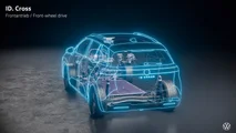 Versão da série VW ID Cross disfarçada em fotos de fábrica (2026)