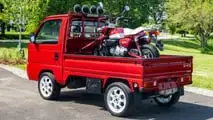 Honda Acty de 1995 con Honda Monkey de 2021