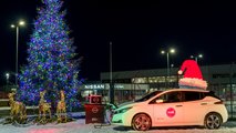 Nissan Leaf powers Christmas tree lights