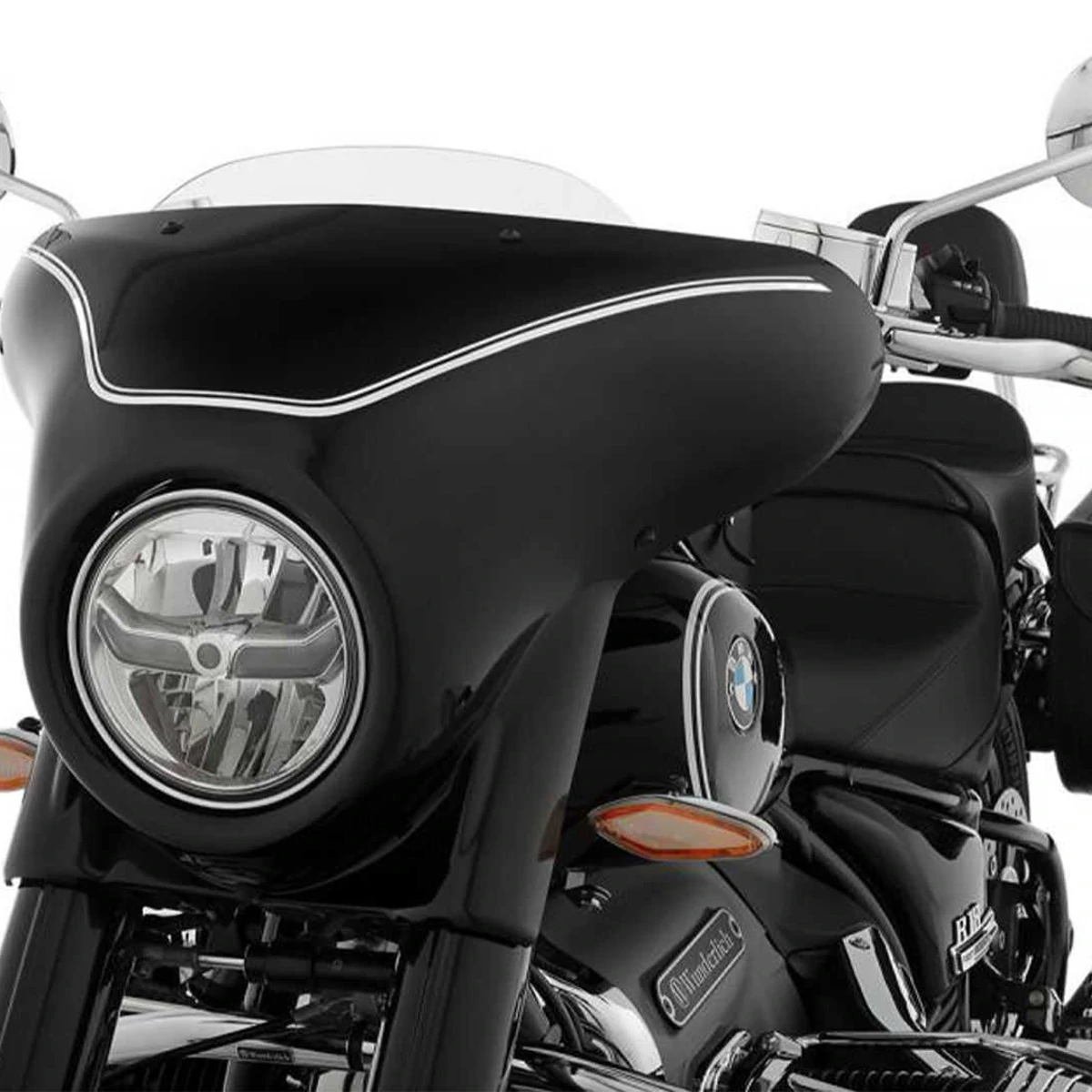 1Pair Black Motorcycle Side Windshield Wind Deflector For BMW R18 B Bagger 21-24