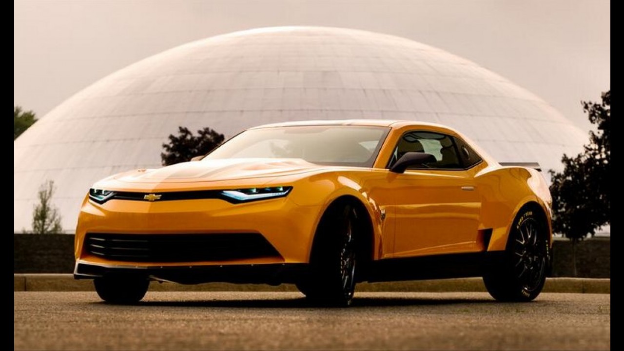 Este é o Camaro Bumblebee que estará no filme "Transformers 4"