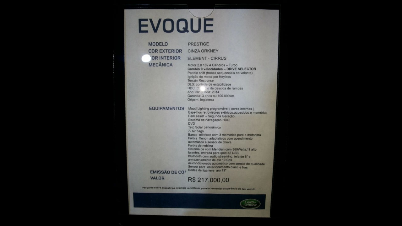 Exclusivo: Evoque de nove marchas já está no Brasil por R$ 189 mil