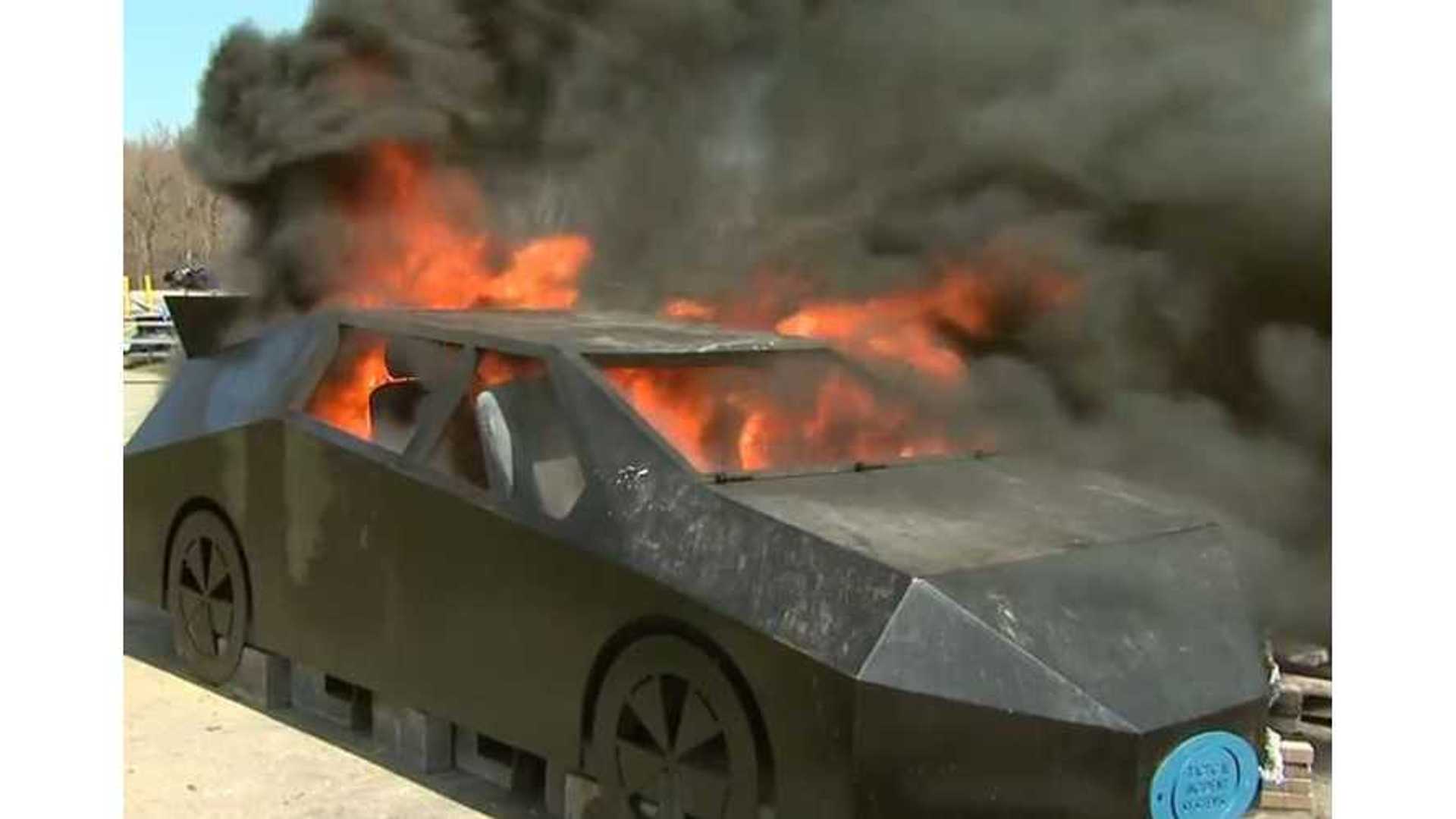 Tactical Considerations For Extinguishing Electric Car Fire Video
