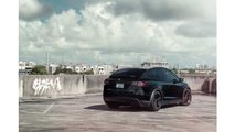 Solid Black Model X Looks Clean on ADV.1 Advanced Series Wheels