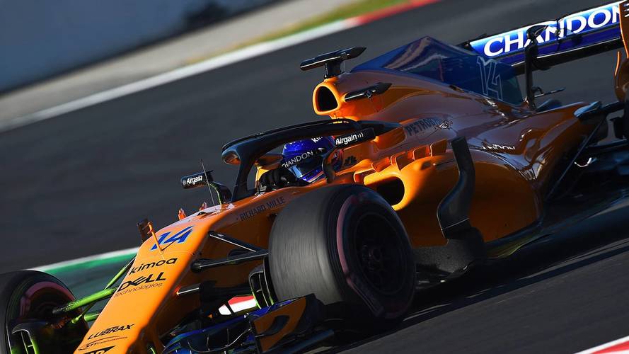 Fernando Alonso, en los test de Barcelona 2018