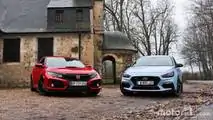 Essai comparatif - Hyundai i30 N / Honda Civic Type R (2017)