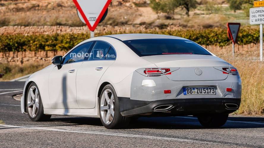 2018 Mercedes CLS with minimal camouflage spy photo
