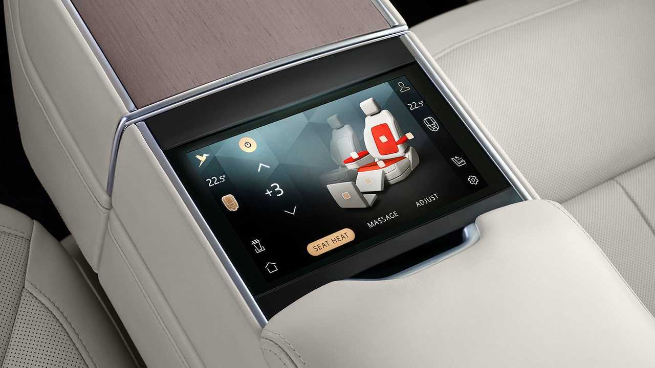 Range Rover пятого поколения, пульт управления креслом второго ряда