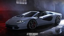 Lamborghini Countach, il render (roadster) di XTomi 