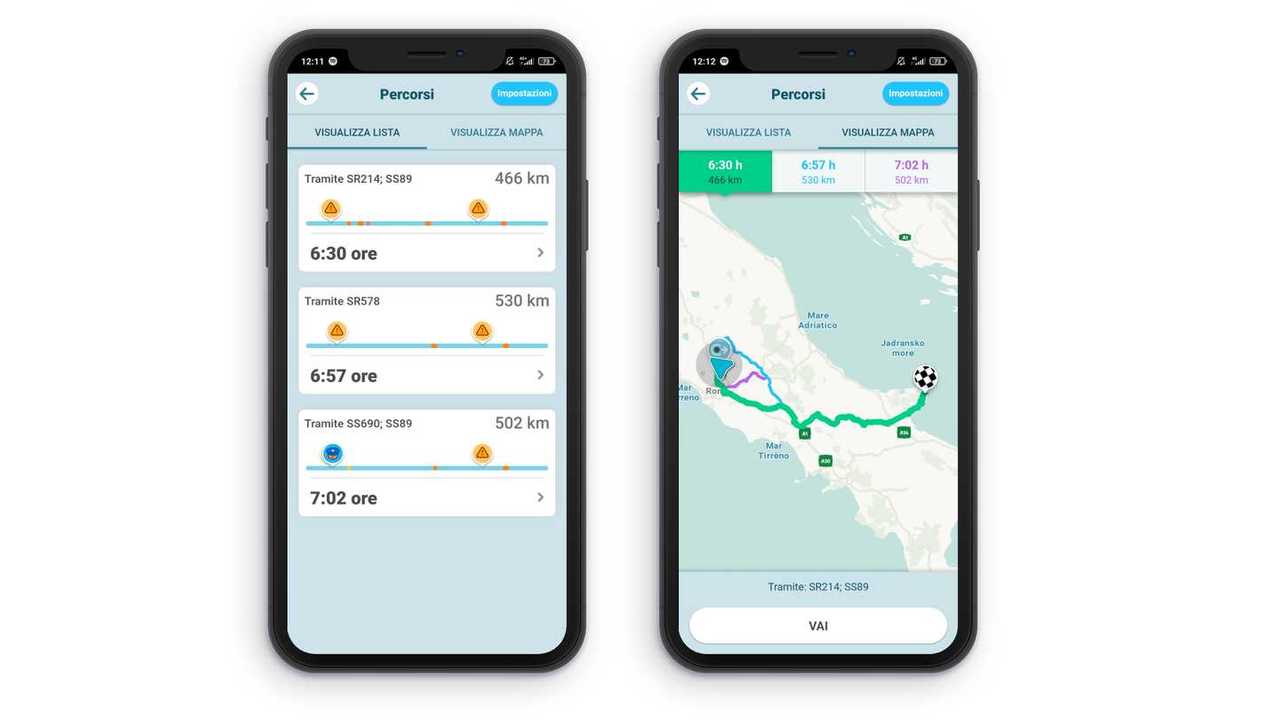 Waze percorsi vecchio